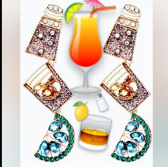 🥃🍋🧂Tequila Shot Earrings!! Seriously 🍑 Aren't they Fabulous?!🥃 - Picture 2 of 2